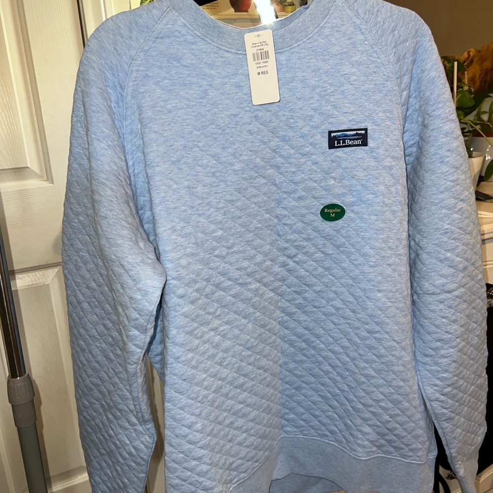 🌟 L.L.BEAN LIGHT BLUE CREW NECK SIZE MENS MEDIUM 🌟